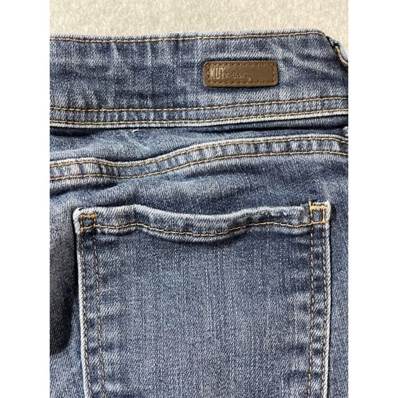 Kut Jeans Womens 6 Blue Dark Wash Regular Capri Distressed Ankle Casual Solid - Picture 15 of 16
